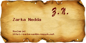 Zarka Nedda névjegykártya